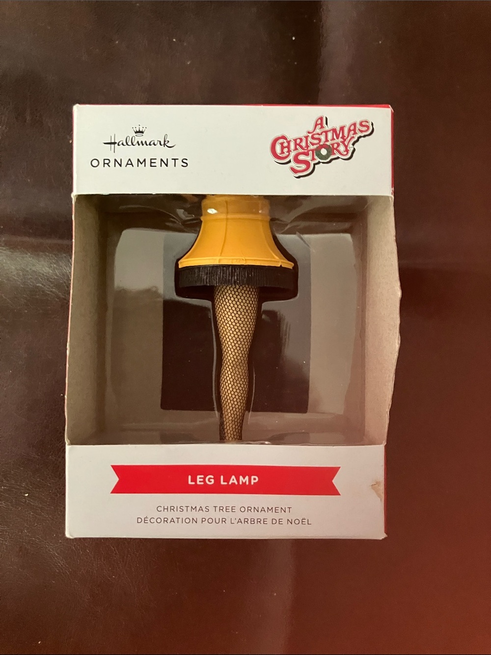Hallmark Leg Lamp Ornament - Yellow and Black  From a Christmas story
